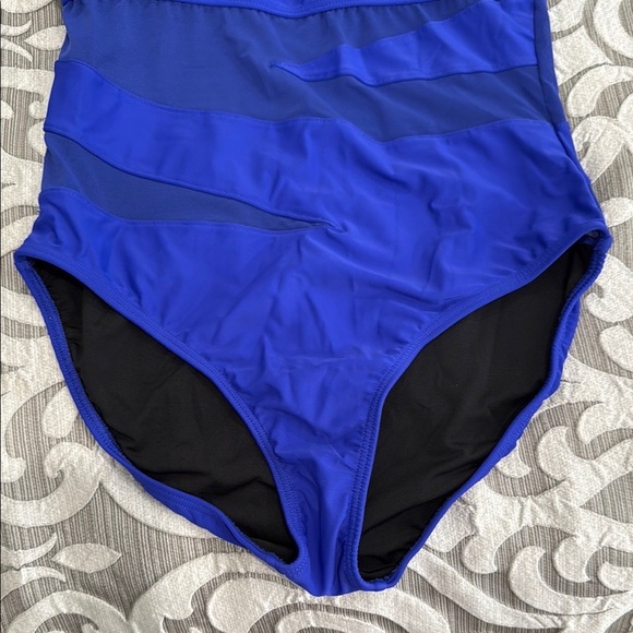 Venus One-Shoulder Royal Blue One Piece Swimsuit Size 14 - Picture 5 of 7